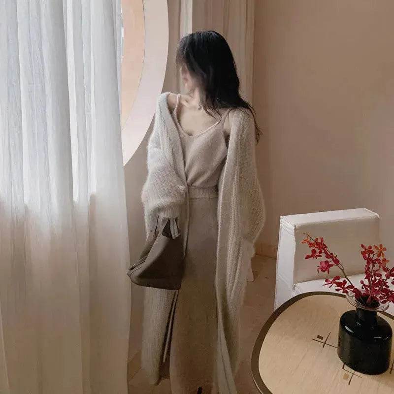 New Style Women Autumn Winter Fleece Long Kimono Sweater Jacket coat - Velora