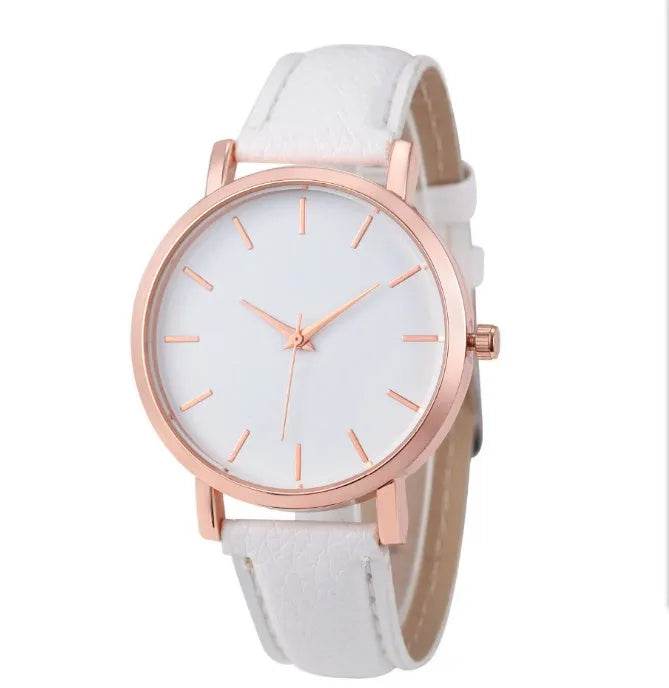 Unisex Leather quartz watch - Velora