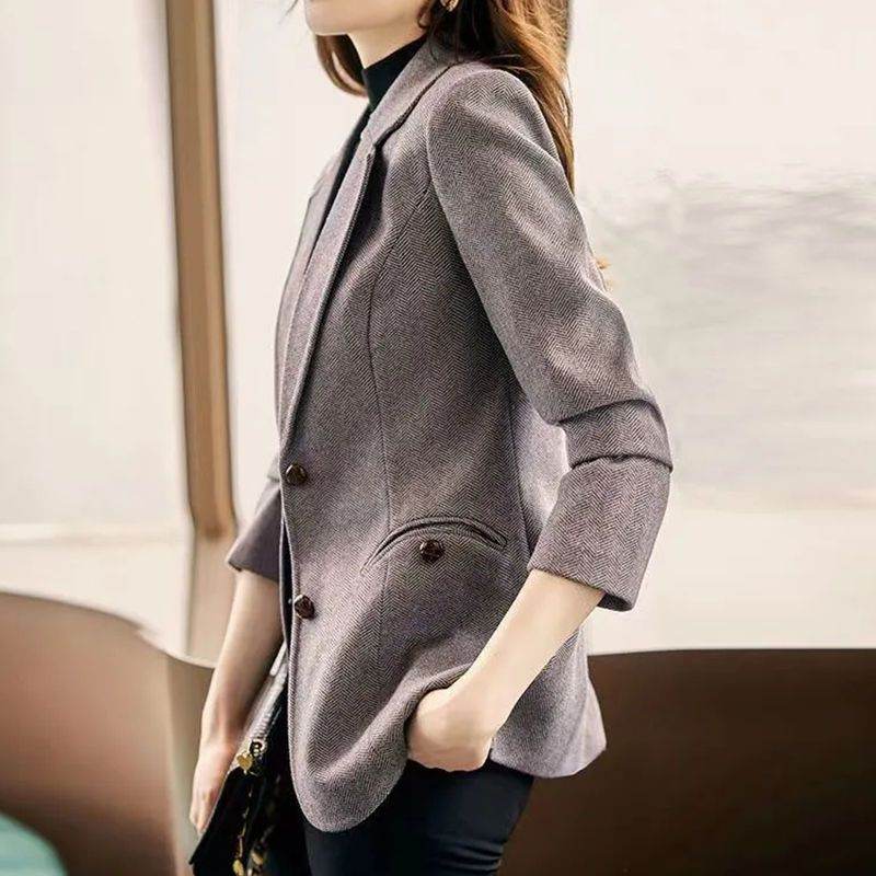 Fashion Personality Woolen Business Formal Blazer jacket Women - Velora