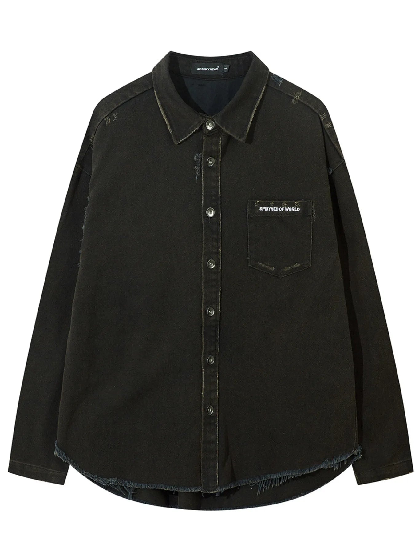 Men's Cross Button Up Oversized Denim Shirt - Velora