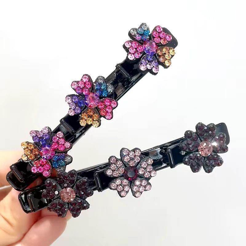 Girls Floral Rhinestone  Bling Hair clip Hair Accessories