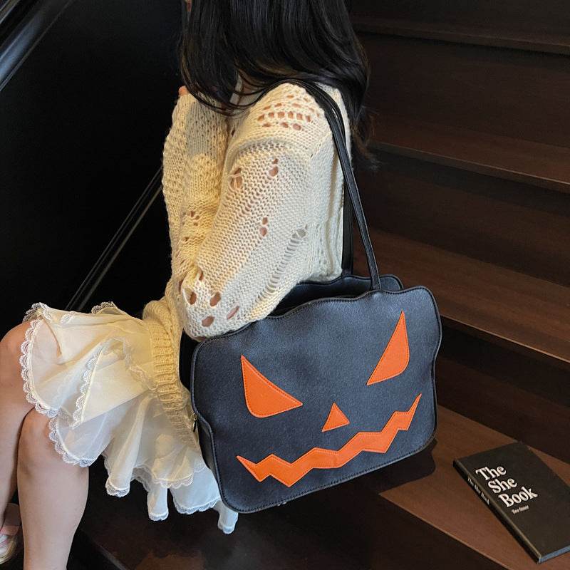 Women's Fashion Halloween Pumpkin Shoulder Messenger Bag - Velora