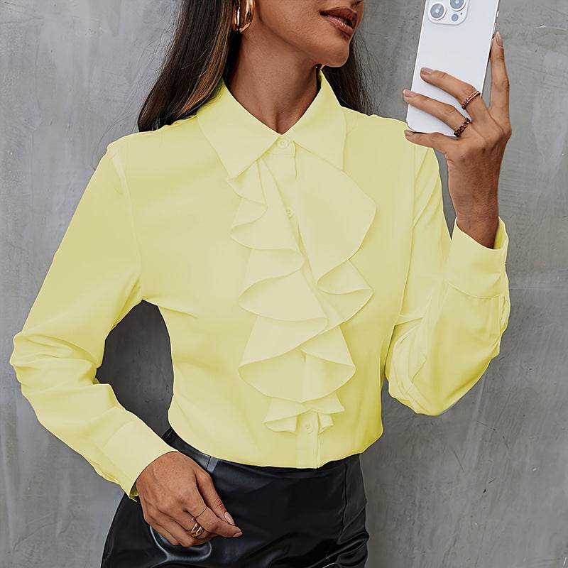 New Long Sleeve Business Work Office Chiffon Blouse Shirt Women - Velora