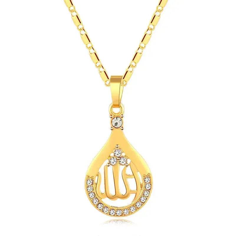 Creative Middle East Drop-shaped Copper Necklace for Wpmen - Velora