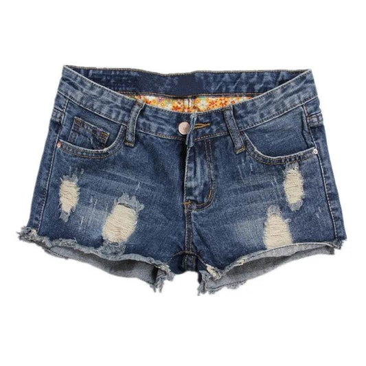 Torn Denim Shorts For Women - Velora