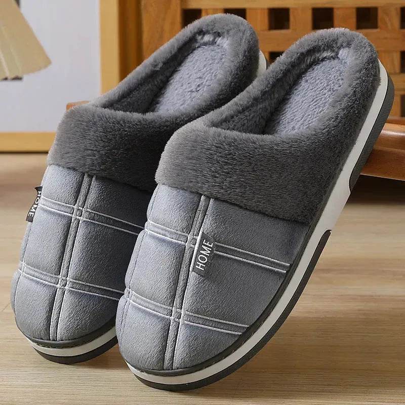 Winter Warm Slugged Bottom Plush Slippers - Velora