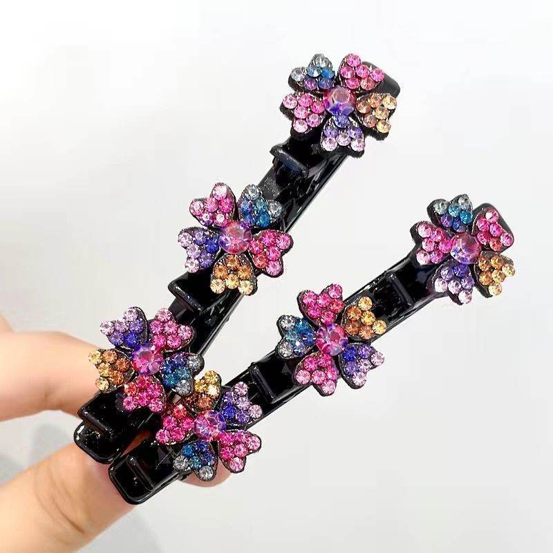 Girls Floral Rhinestone  Bling Hair clip Hair Accessories
