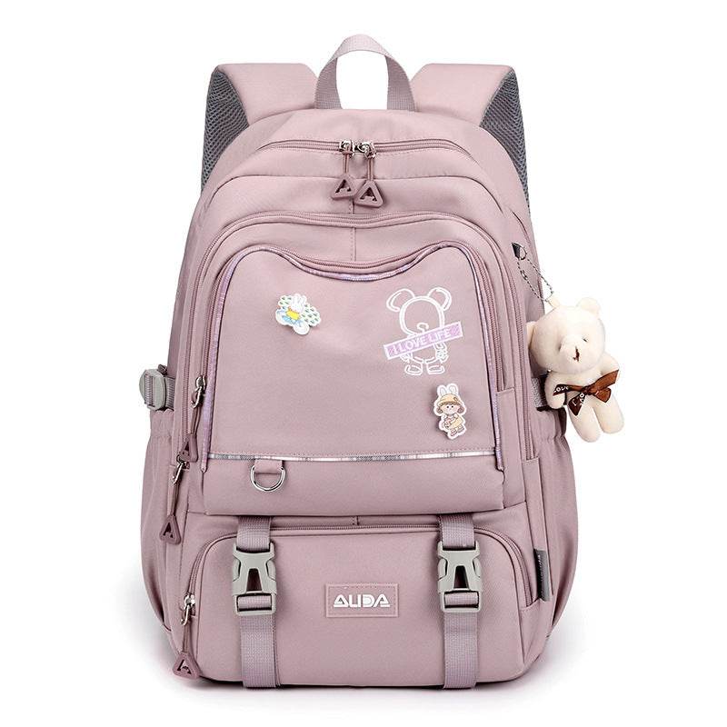 Large Capacity Lightweight Spine-protective Girls Backpack - Velora