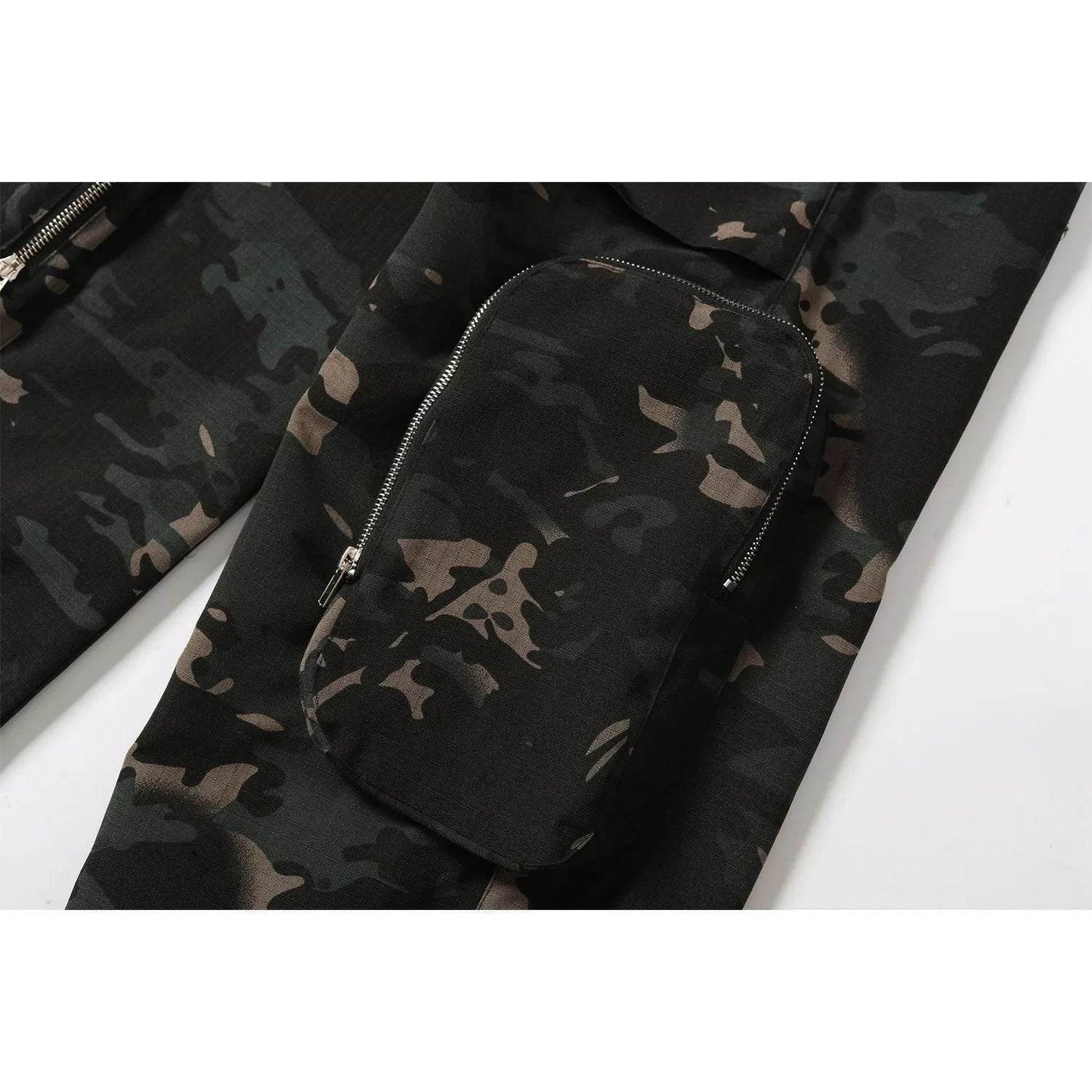 New American Jungle Camouflage Amekaji Multi-pocket Design Casual Wide-leg Workwear Cargo Trousers Pant