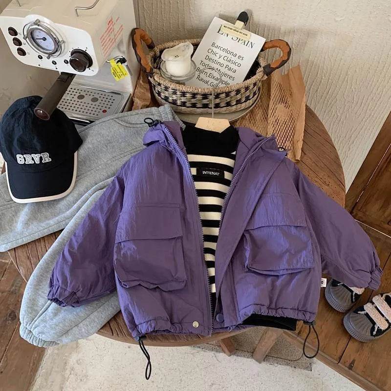 Children Fashion Personality Hoodie Padded Windproof Winter Coat Jacket Kids - Velora