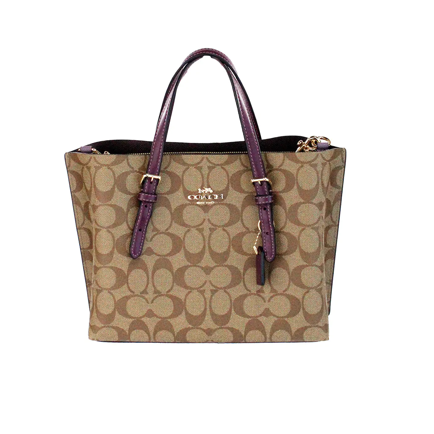 Coach Mollie 25 Berry Canvas Crossbody Tote