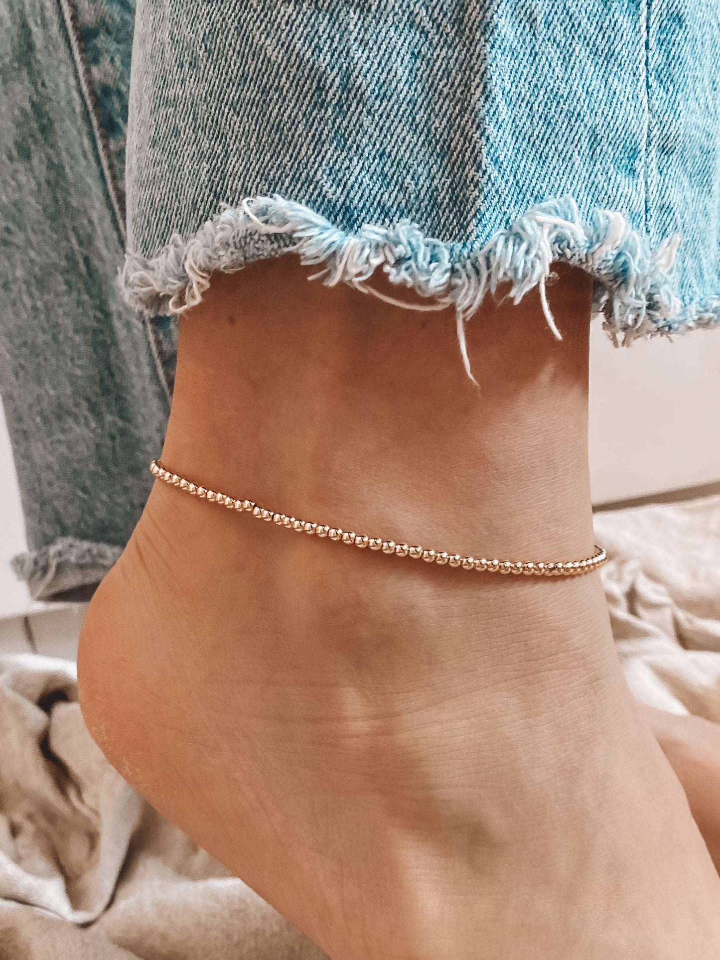 3MM 14K Gold Filled Anklet - Velora Luxury Fashion