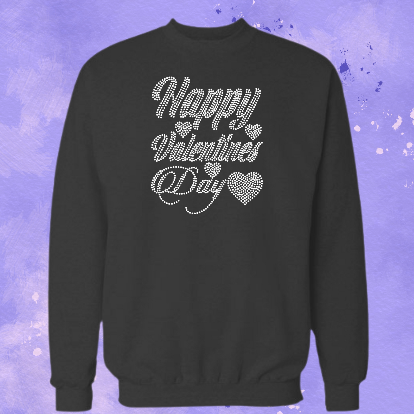 Happy Valentine's Day Rhinestone Shirt – Love Sparkle Bling Tee | Blingdazzel