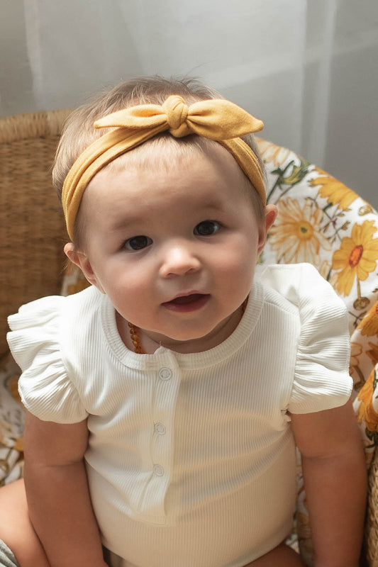Topknot Headband | Mustard - Velora