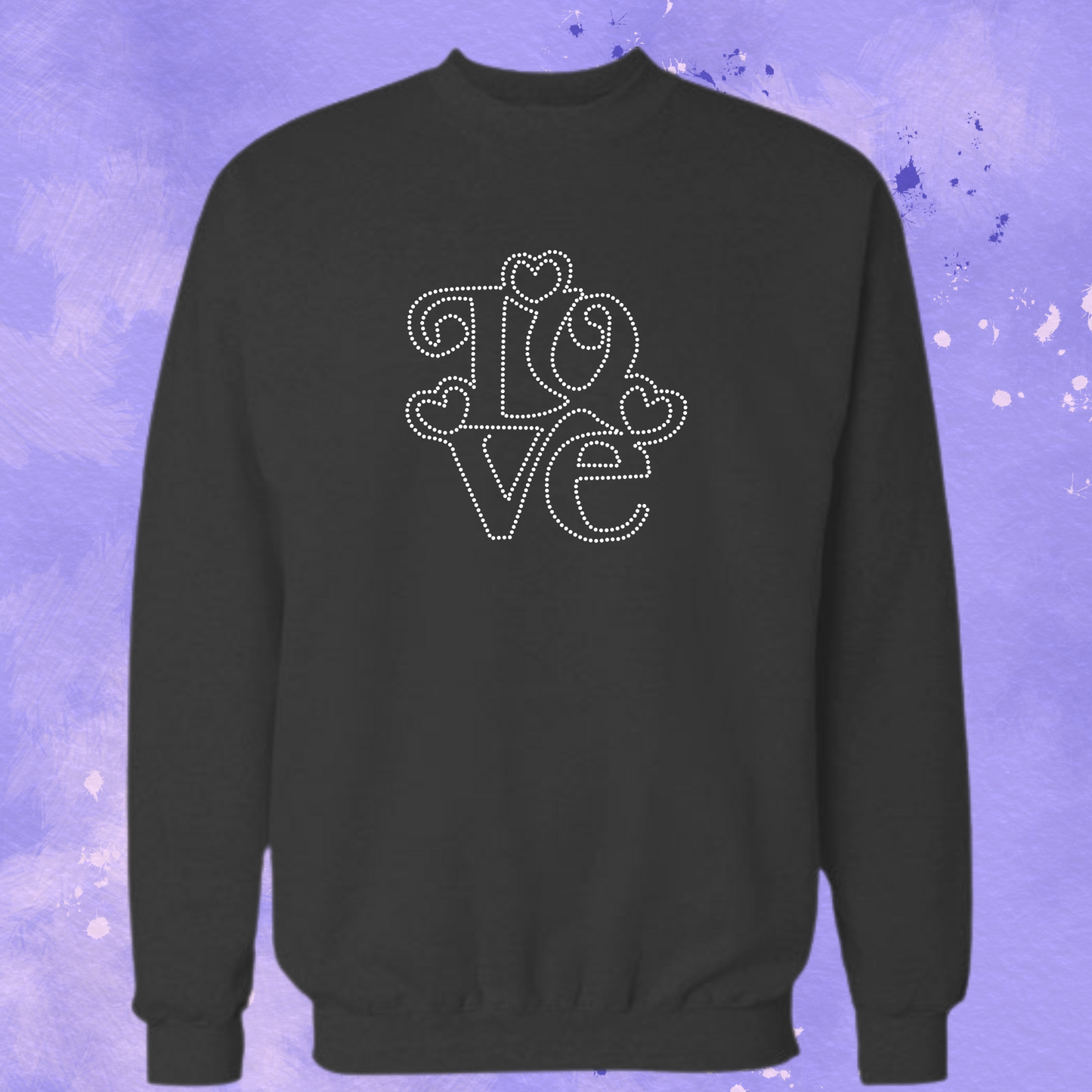Love Stacked with Hearts Rhinestone Shirt – Valentine Sparkle Bling Tee | Blingdazzel