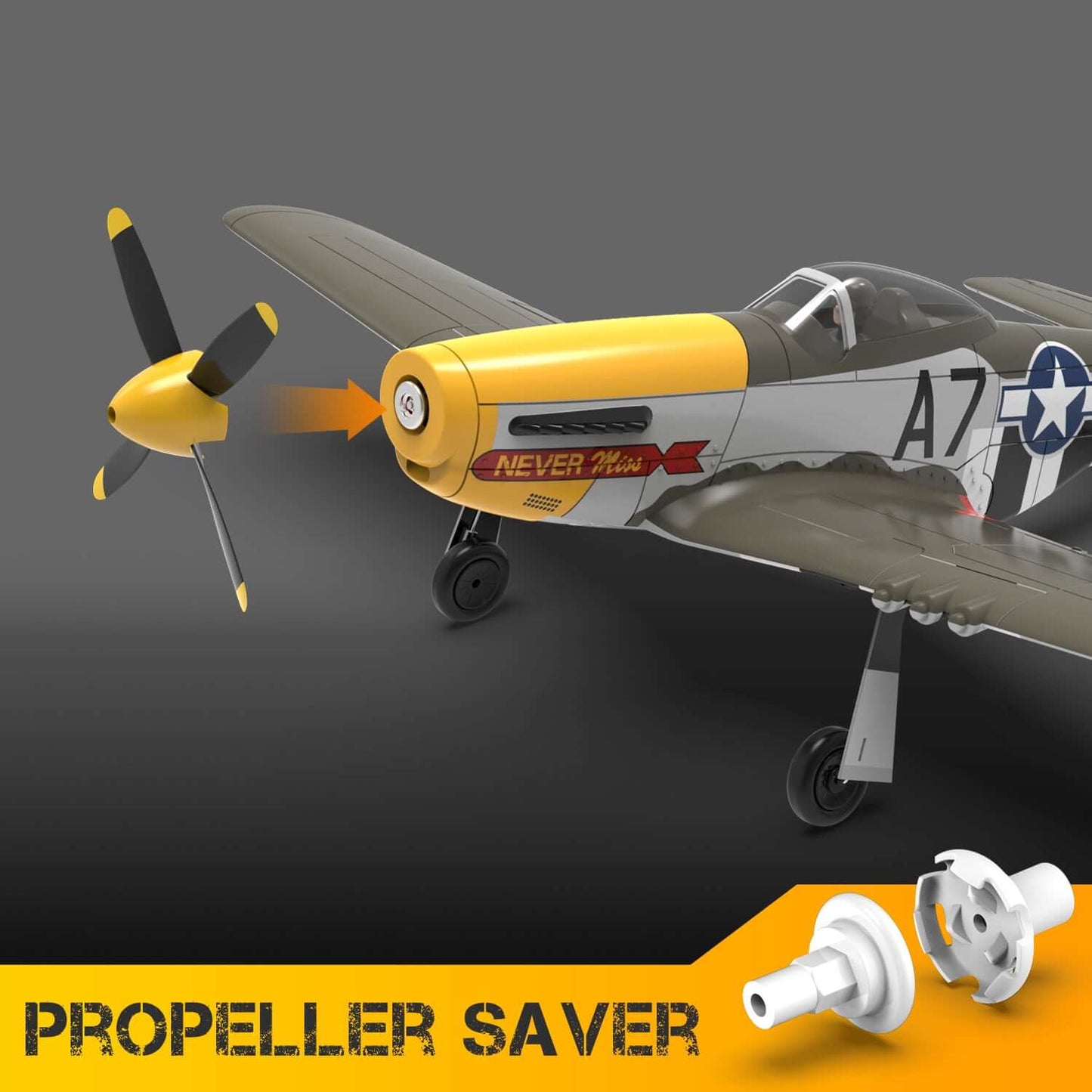 P51D RC Airplane with Mode 1 Transmitter | 4-Channel Brushless & XPilot Stabilizer - Velora Luxury Fashion
