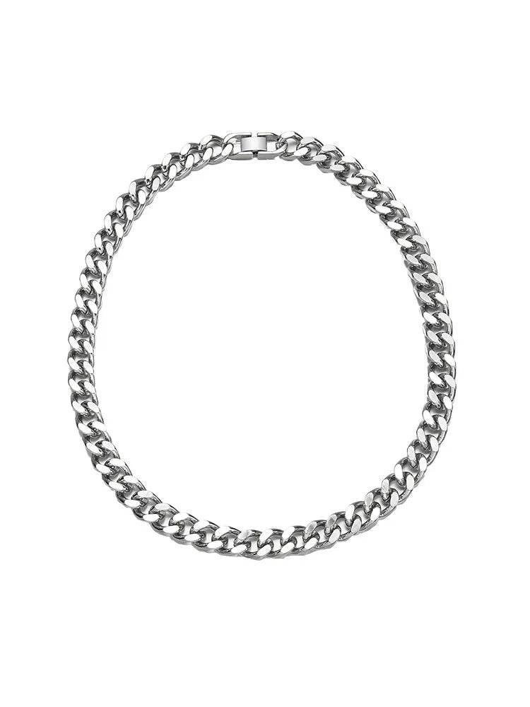 Thick Cuban Link Chain Titanium Steel Necklace Clavicle Chain - Velora