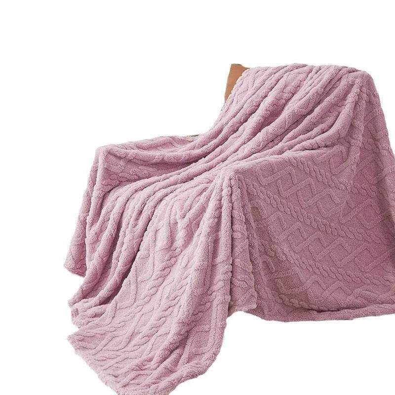 Single-layer Double-sided Tower Velvet Sofa Cover Soft Winter Blanket - Velora