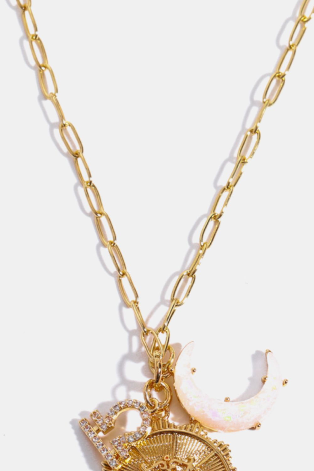 Constellation and Moon Pendant Copper Necklace - Velora