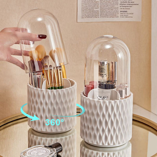 360 Rotating Large Capacity Transparent Makeup Brush https://like2b-uy