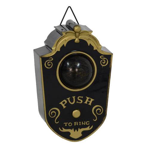 HOMCOM 7.1 Halloween Decoration, Animatronic Doorbell With Simulation Light-up Eyeball, Sound And Motion Activated Animated Prop W Piercing Doorbell Sound - Velora