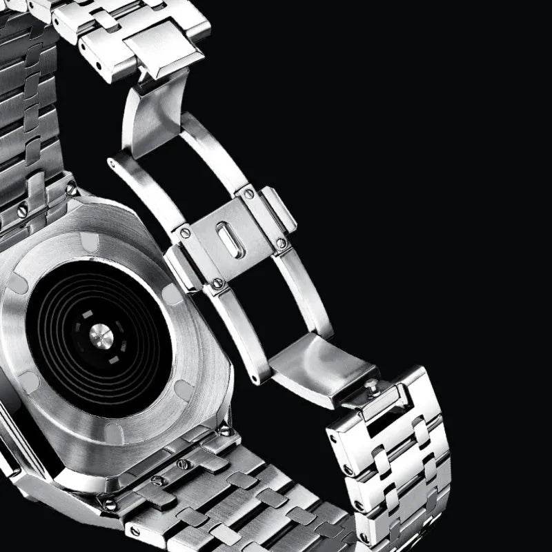 Integrated High-grade Metal Modified Watch Strap Case Stainless Steel Protective Case Cover Men's Business - Velora