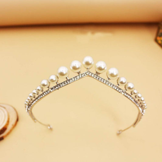 Bride's Wedding Crown Alloy Pearl - Velora
