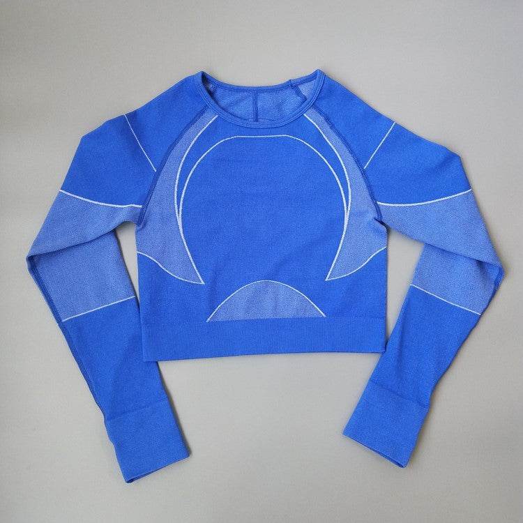 Women Tight Long Sleeve Fitness Workout Yoga Running Gym Crop top - Velora