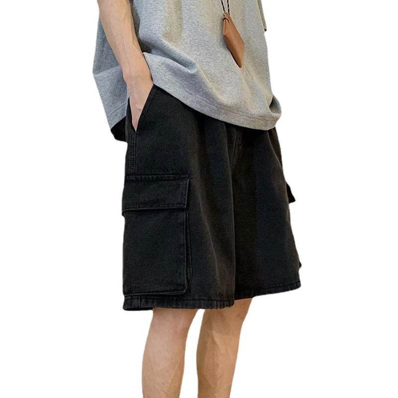Baggy Denim Cargo Shorts For Men Jeans - Fashion Work Clothes - Velora