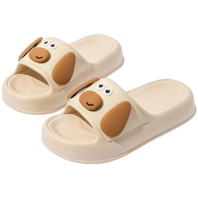 Cute Cartoon Dog Slippers Non-slip Floor Bathroom Slipper Summer Women's House Shoes - Velora