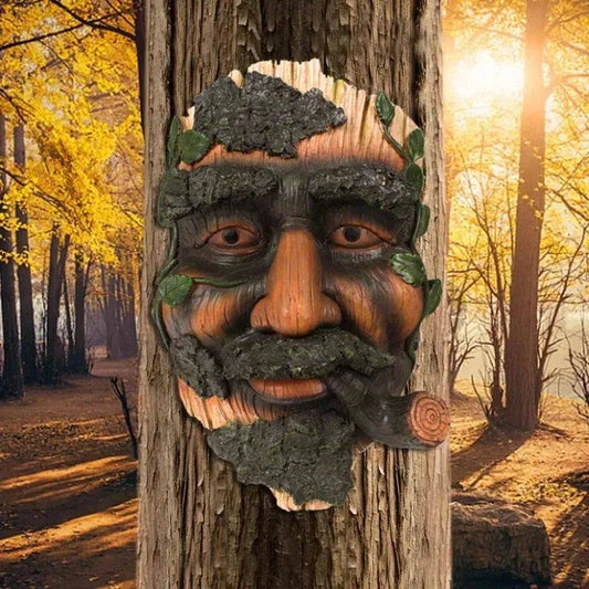 Smoker Man Wooden Resin Craft Ornaments Wall Decor - Velora