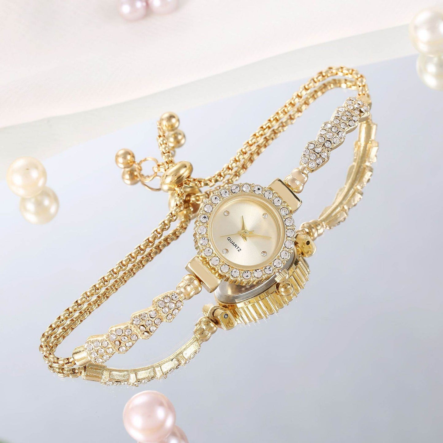 Fashion Luxury Women's Watch Gold Fine Strap Ladies Watch For Bracelet Female Wrist Watch Women Clock Relojes Fashion Jewelry - Velora