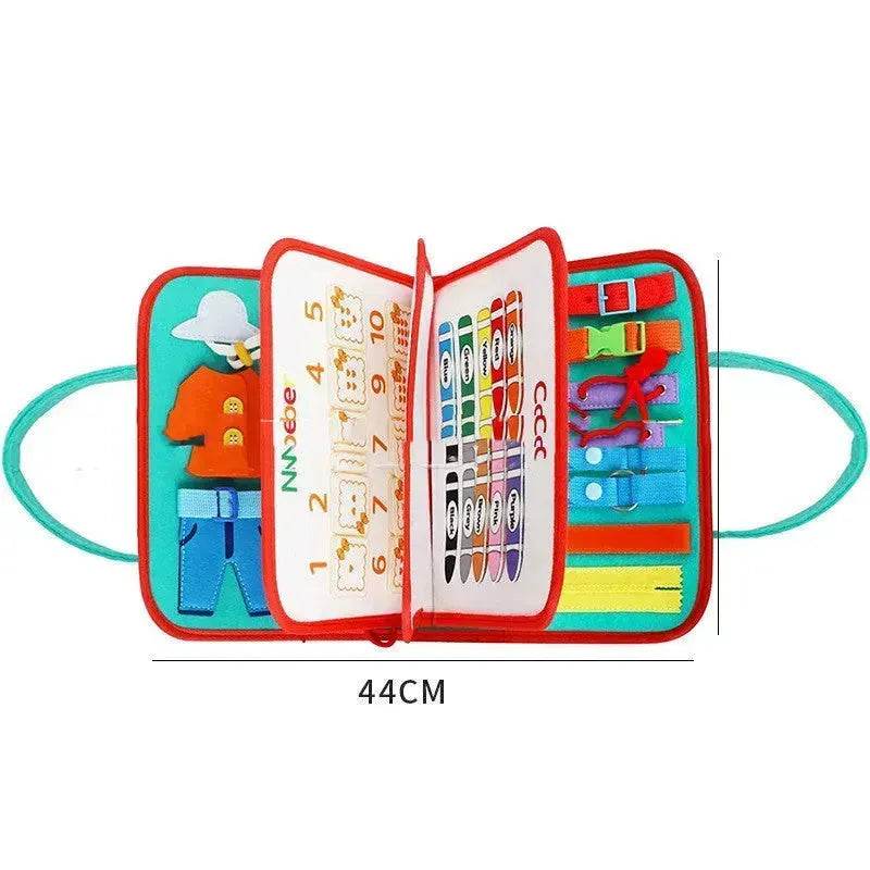 New Busy Book Children's Busy Board Dressing And Buttoning Learning Baby Early Education Preschool Sensory Learning Toy - Velora