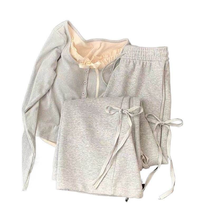 Spring Athleisure wear Sweatsuit Outfit 2pcs