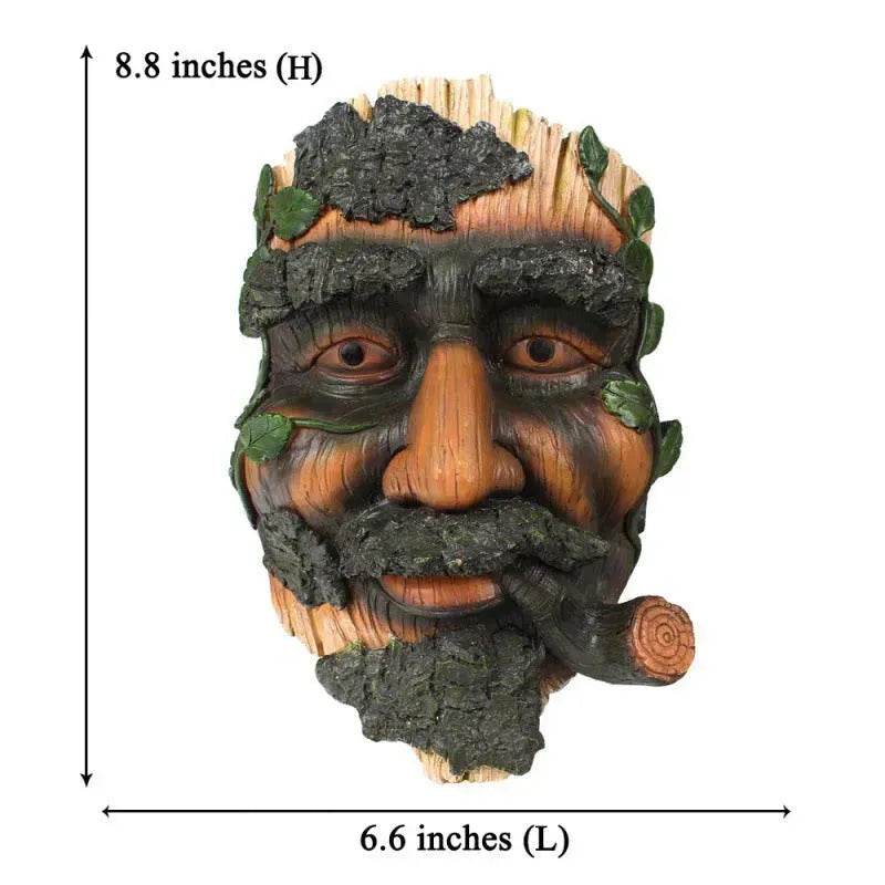 Smoker Man Wooden Resin Craft Ornaments Wall Decor - Velora