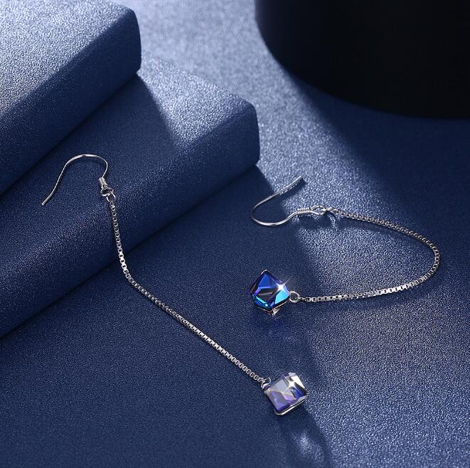 Crystal Earrings with 925 Silver and Swarovski Elements