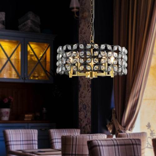 Modern Crystal Chandelier, Suitable For Living Room Round Crystal Lamp Luxury Home Decoration Lamps - Velora