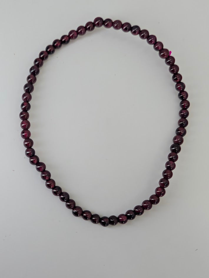 Garnet Bracelet — 3mm, 6mm, 7mm, 8mm Round or Chip