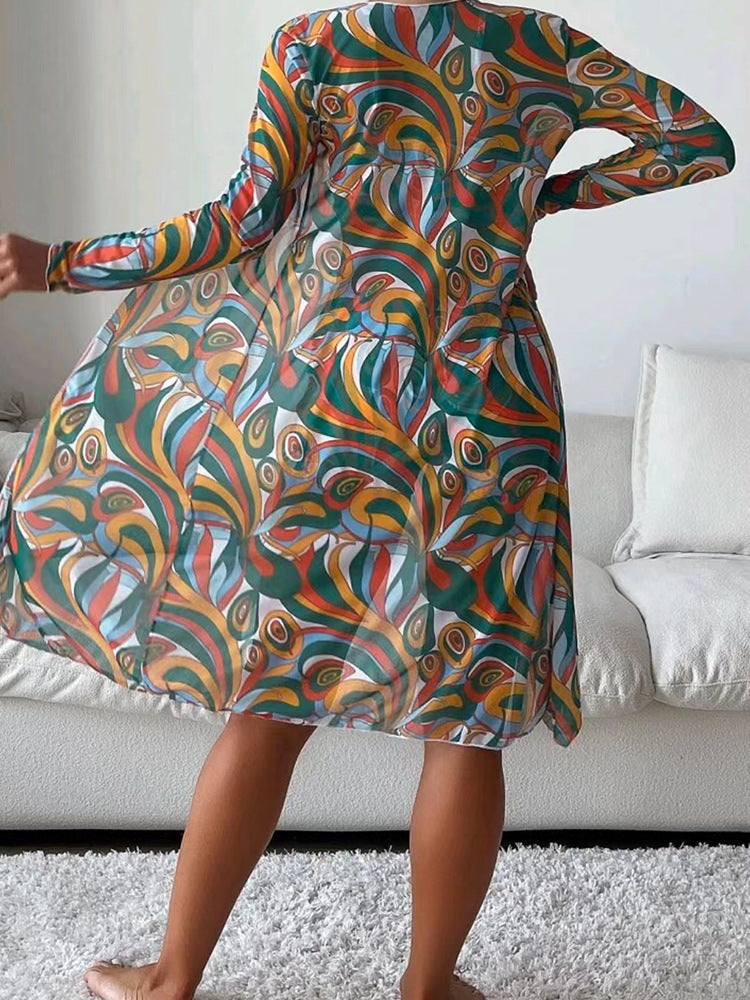 3pcs Pring Bikini With Long Sleeve Cardigan Fashion Summer Beach Swimsuit Women - Velora Luxury Fashion