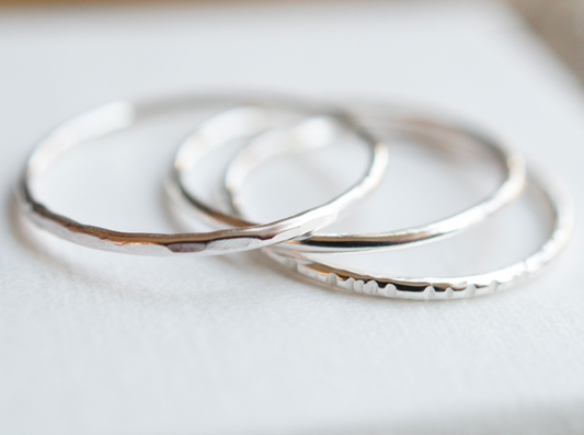3 Skinny Stacking Rings
