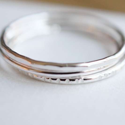 3 Skinny Stacking Rings