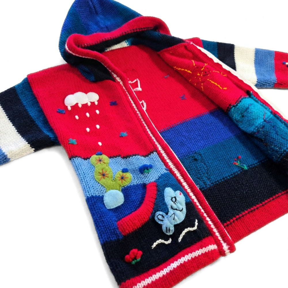 4-5T Kids Hand-Knit Alpaca Wool Sweater Sassy's Garage