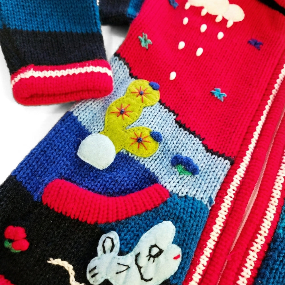 4-5T Kids Hand-Knit Alpaca Wool Sweater Sassy's Garage