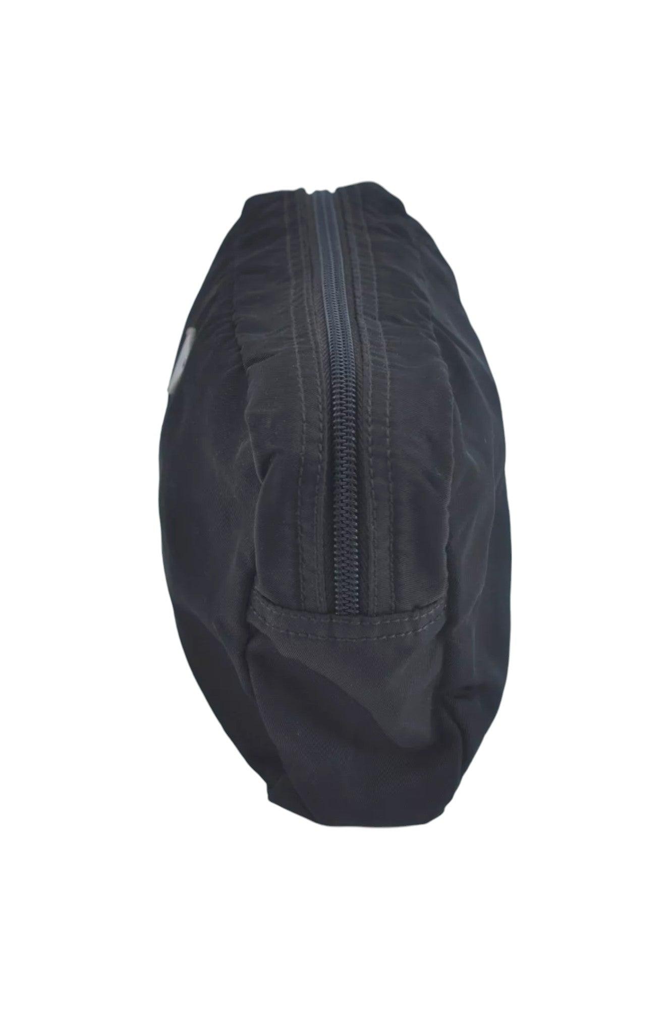 PRADA Nylon Leather Pouch Purse Black 3978K - Velora