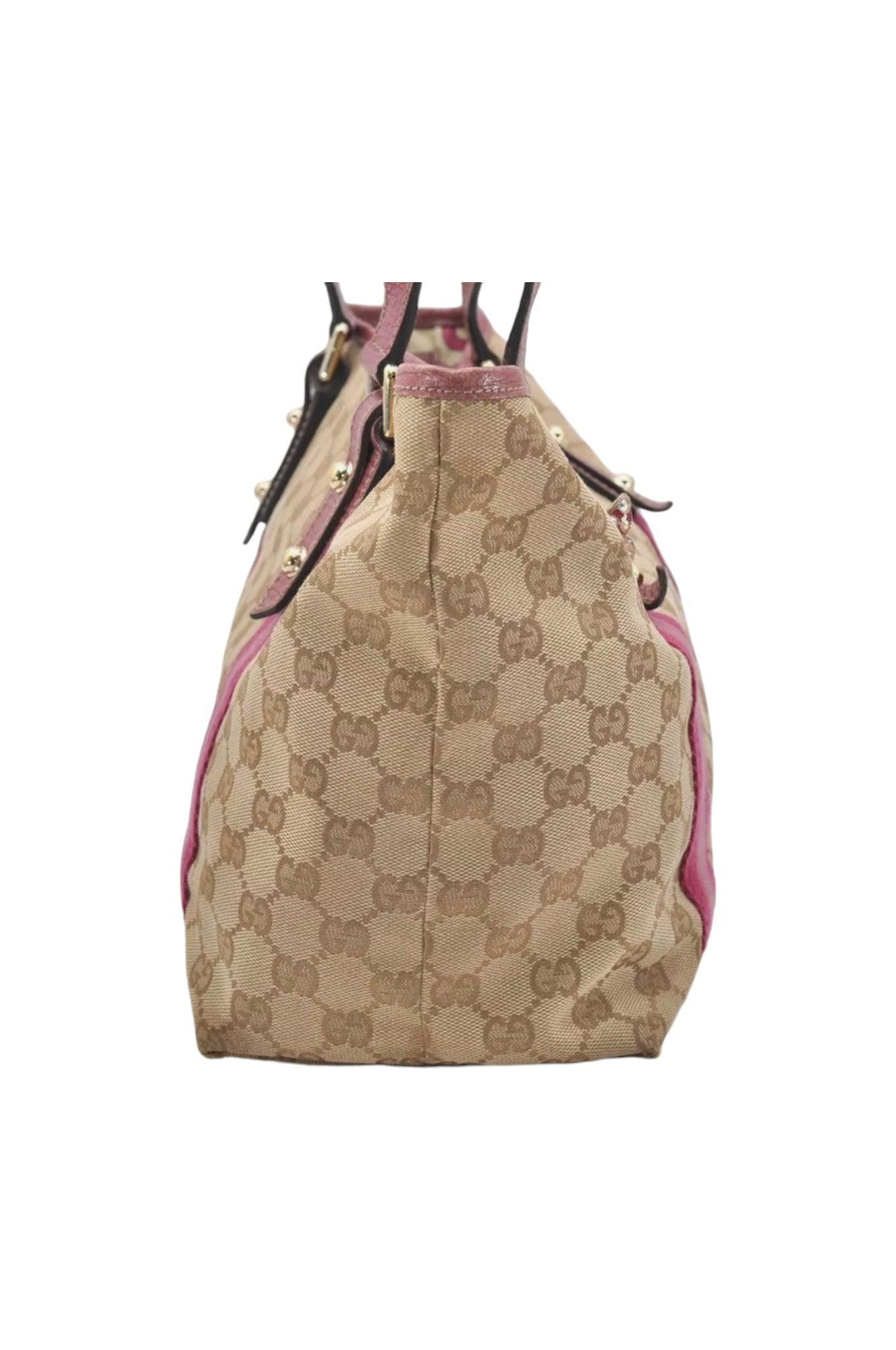 GUCCI Sherry Line Shoulder Tote Bag GG Canvas Leather Beige 7192K - Velora
