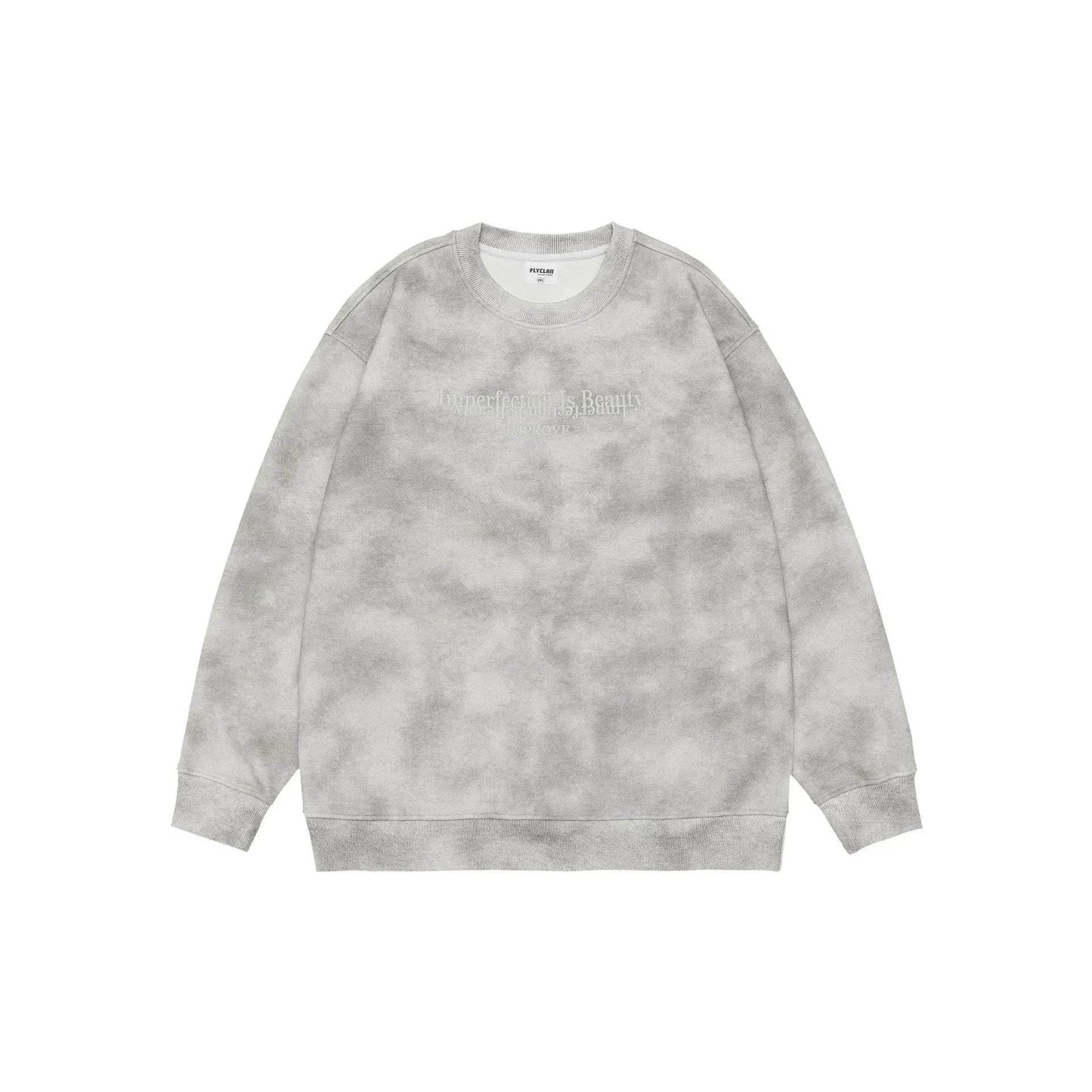 Retro heavy Oversized Crew neck Pullover sweatshirt for men - Velora