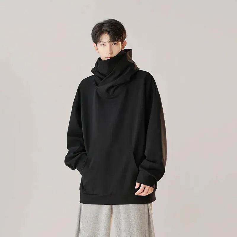 Autumn Winter Oversized Turtleneck Hoodie Pullover for mens - Velora