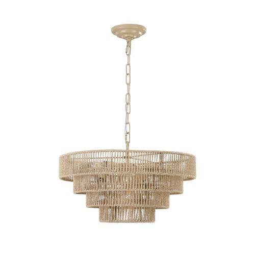 Luxury Craft Bohemian Woven Chandelier - Velora