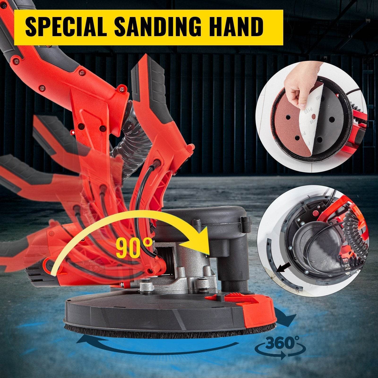 Automatic Drywall Electric Sander 7-speed Control Sheetrock Sander - Velora