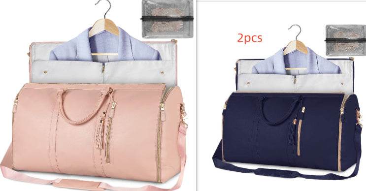 Large Capacity Travel Duffle Bag Women's Handbag Folding Suit Bag Waterproof Clothes Totes - Velora